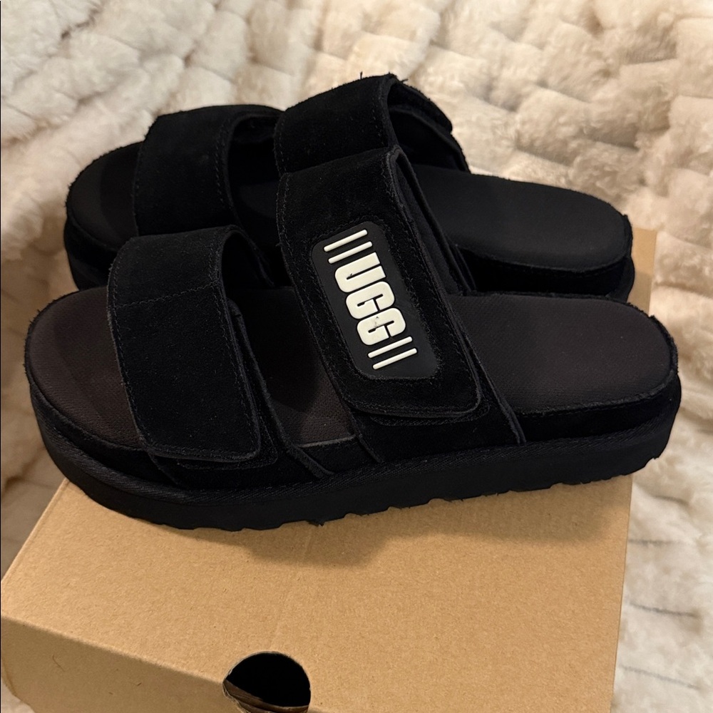 UGG Black Slide Sandals